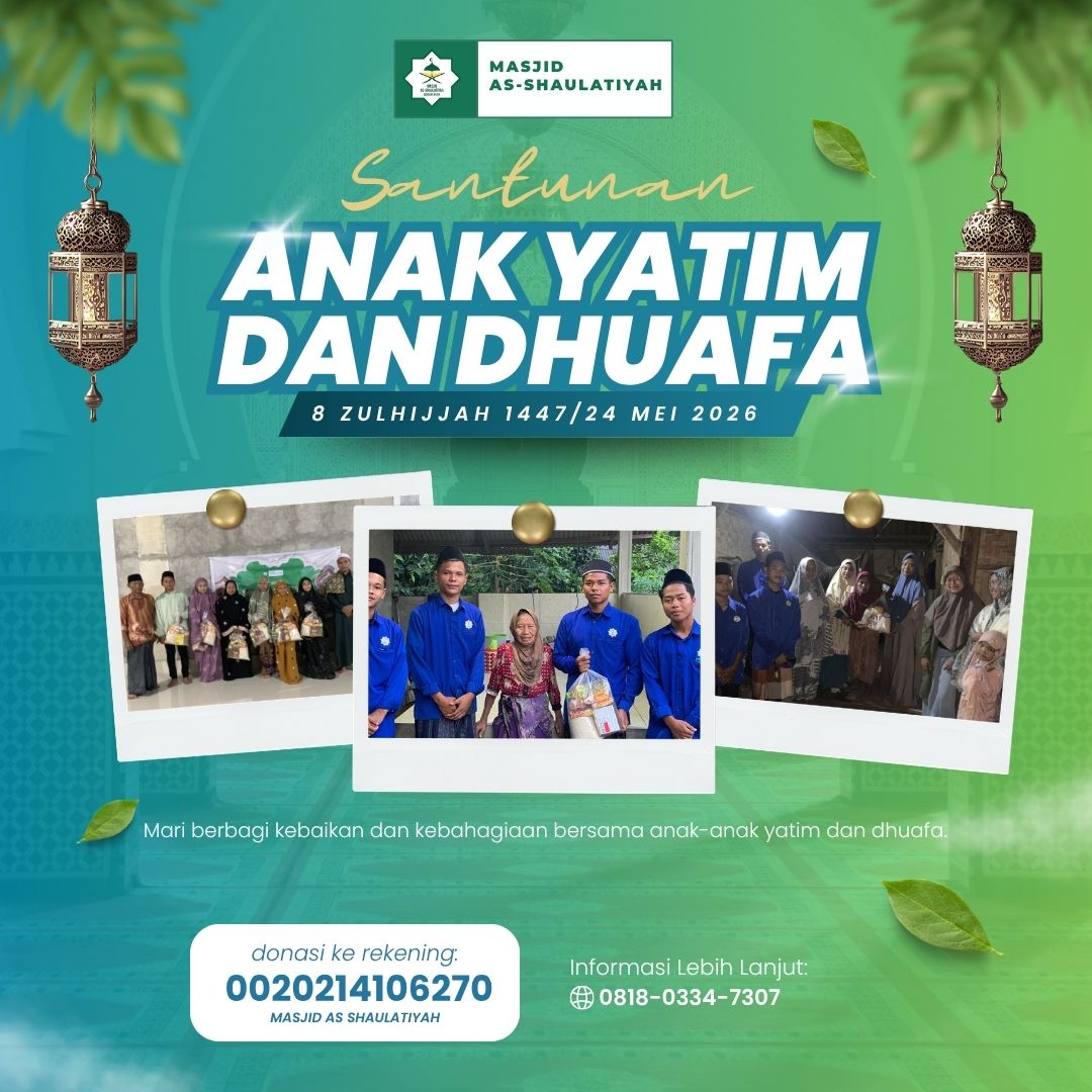 PENGUMUMAN KEGIATAN SANTUNAN ANAK YATIM DAN DHUAFA